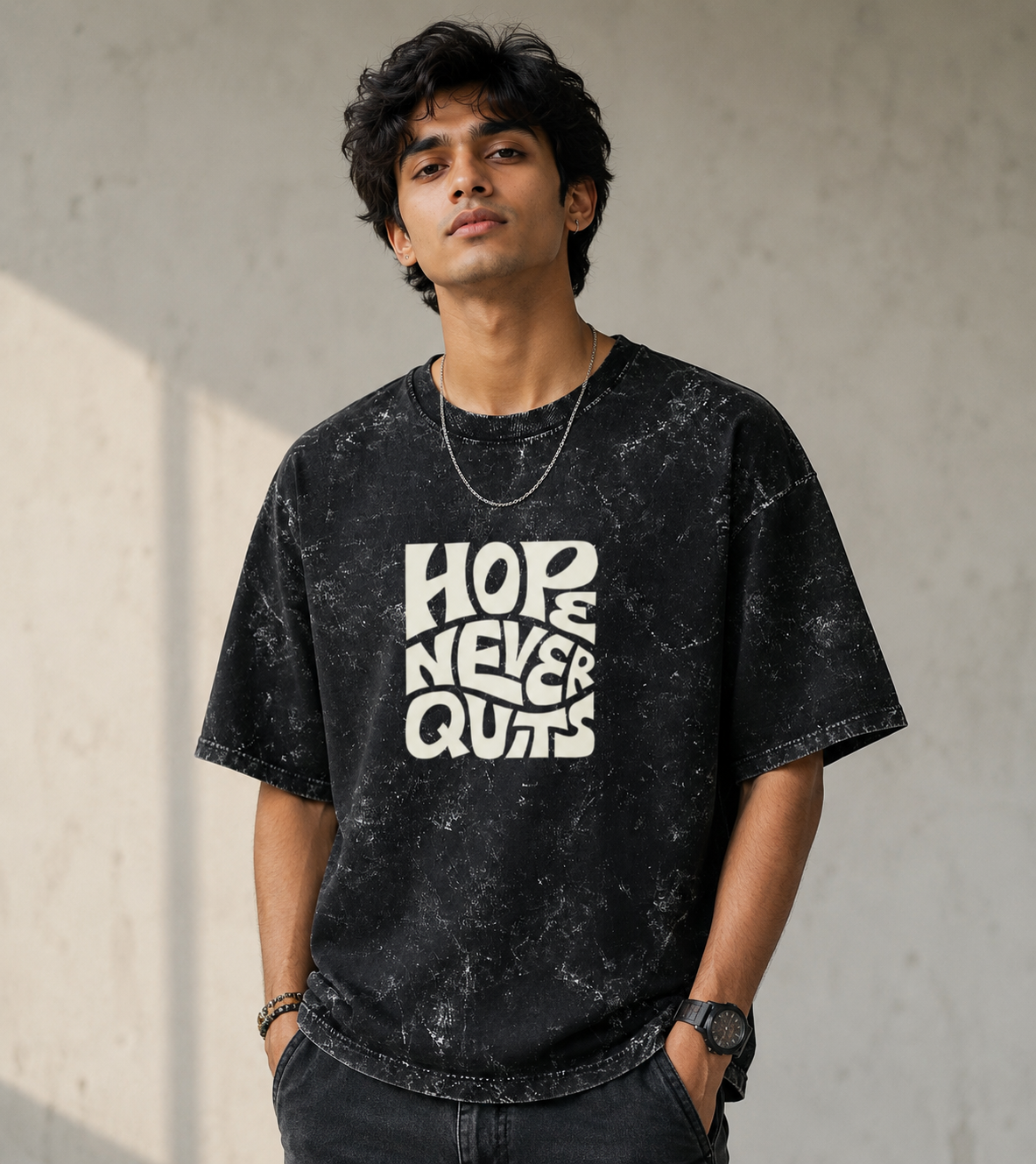 Premium Acid Washed Oversized Tee for Men