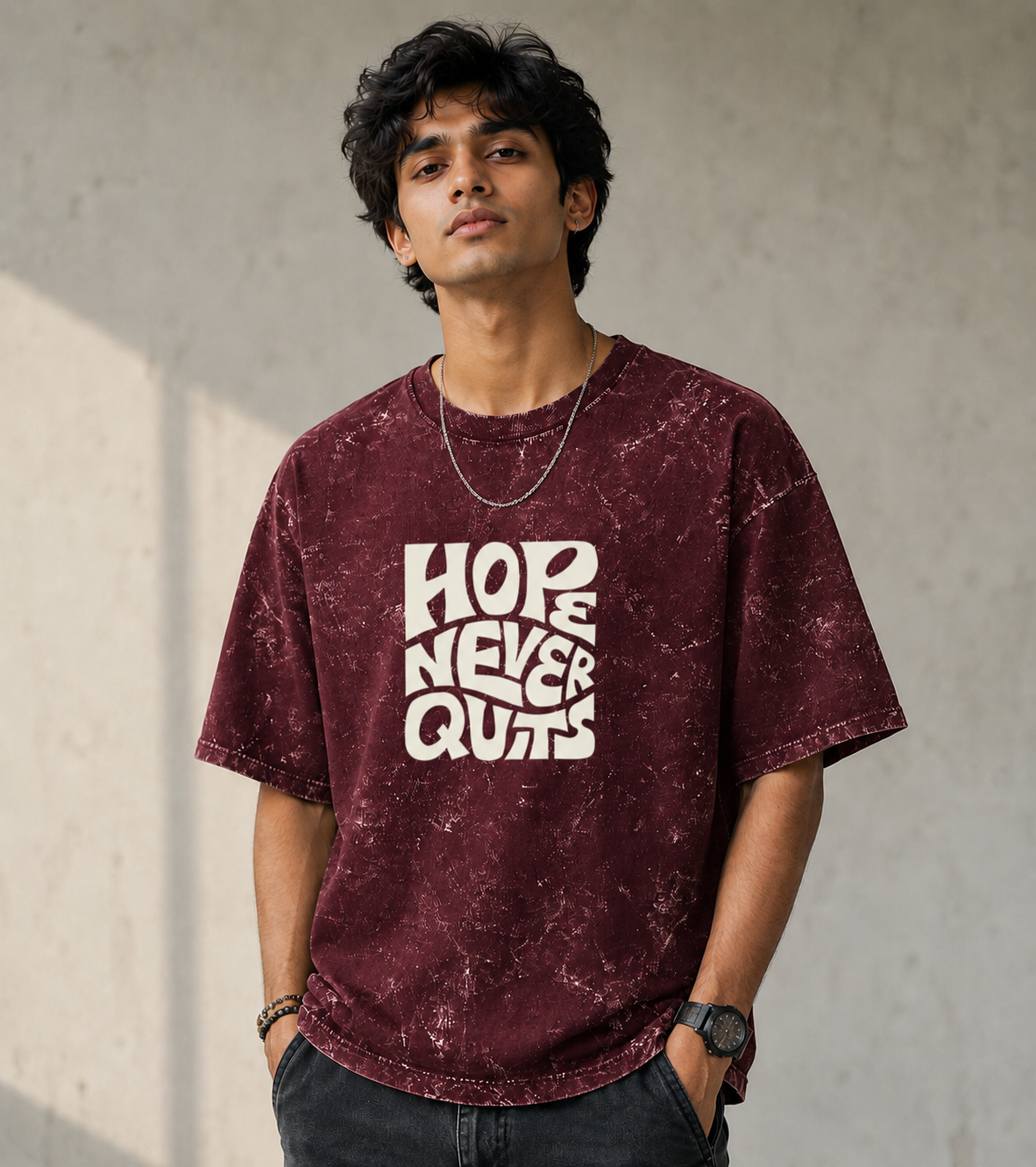 Premium Acid Washed Oversized Tee for Men